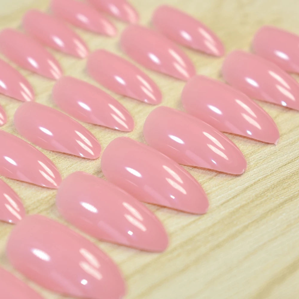 Lunro Sleek Stiletto Set – Light Brown Press-On Nails | Fashion DIY Kit