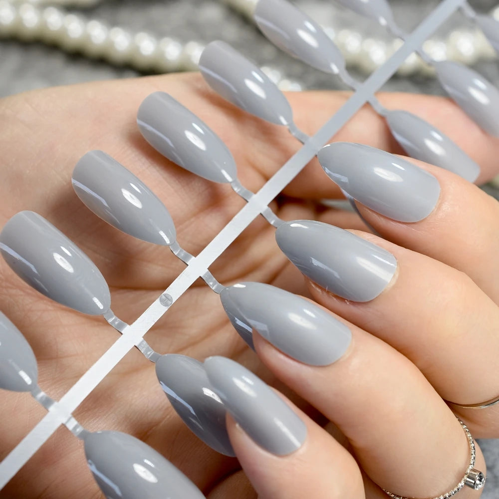 Lunro Sleek Stiletto Set – Light Brown Press-On Nails | Fashion DIY Kit