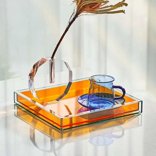 Modern Clear Bathroom Organizer Tray