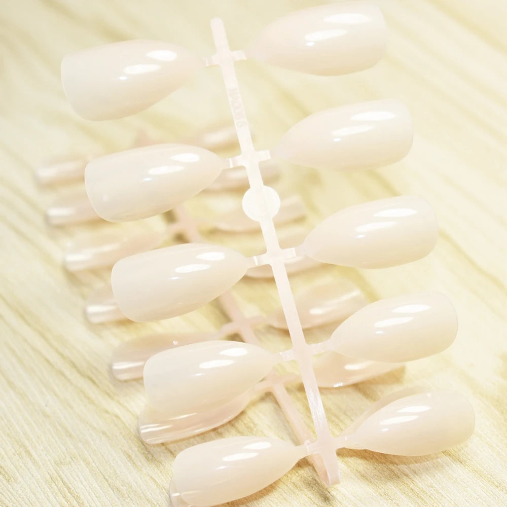 Lunro Sleek Stiletto Set – Light Brown Press-On Nails | Fashion DIY Kit
