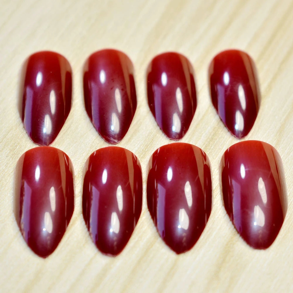 Lunro Sleek Stiletto Set – Light Brown Press-On Nails | Fashion DIY Kit