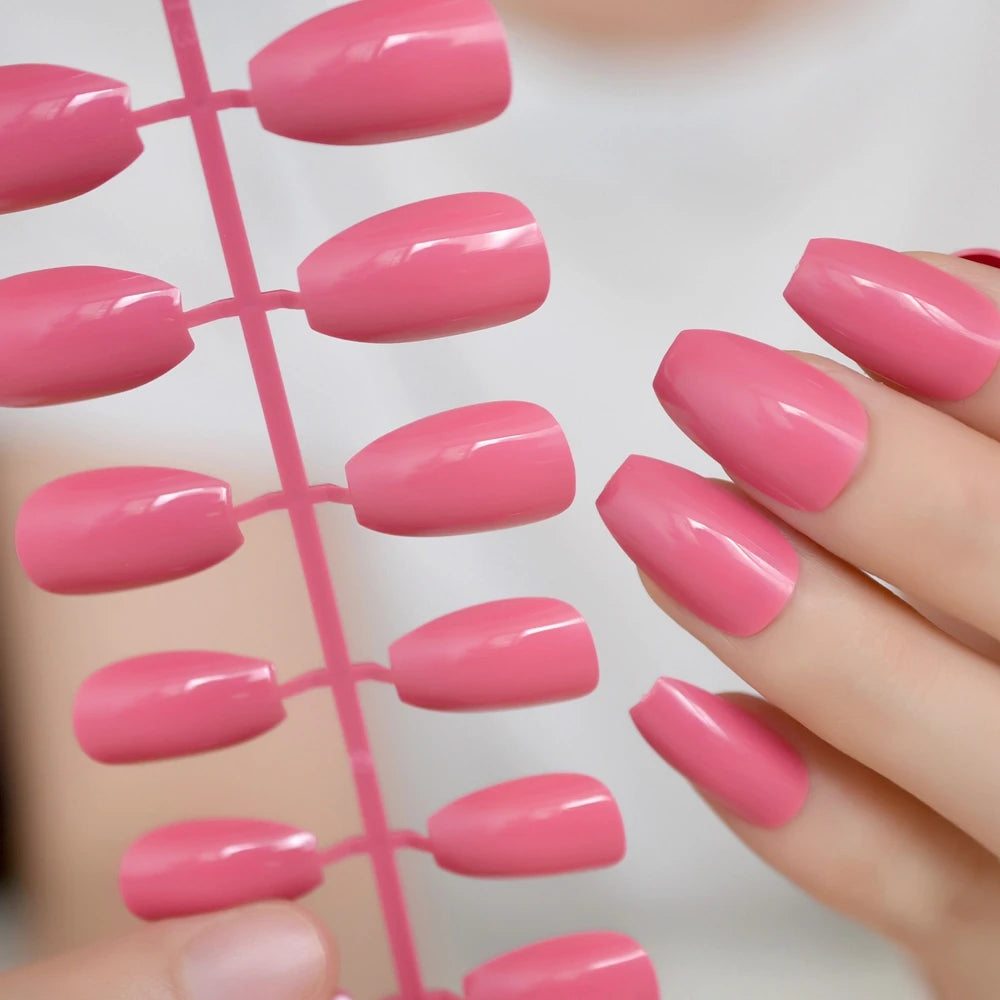 Lunro Sleek Stiletto Set – Light Brown Press-On Nails | Fashion DIY Kit