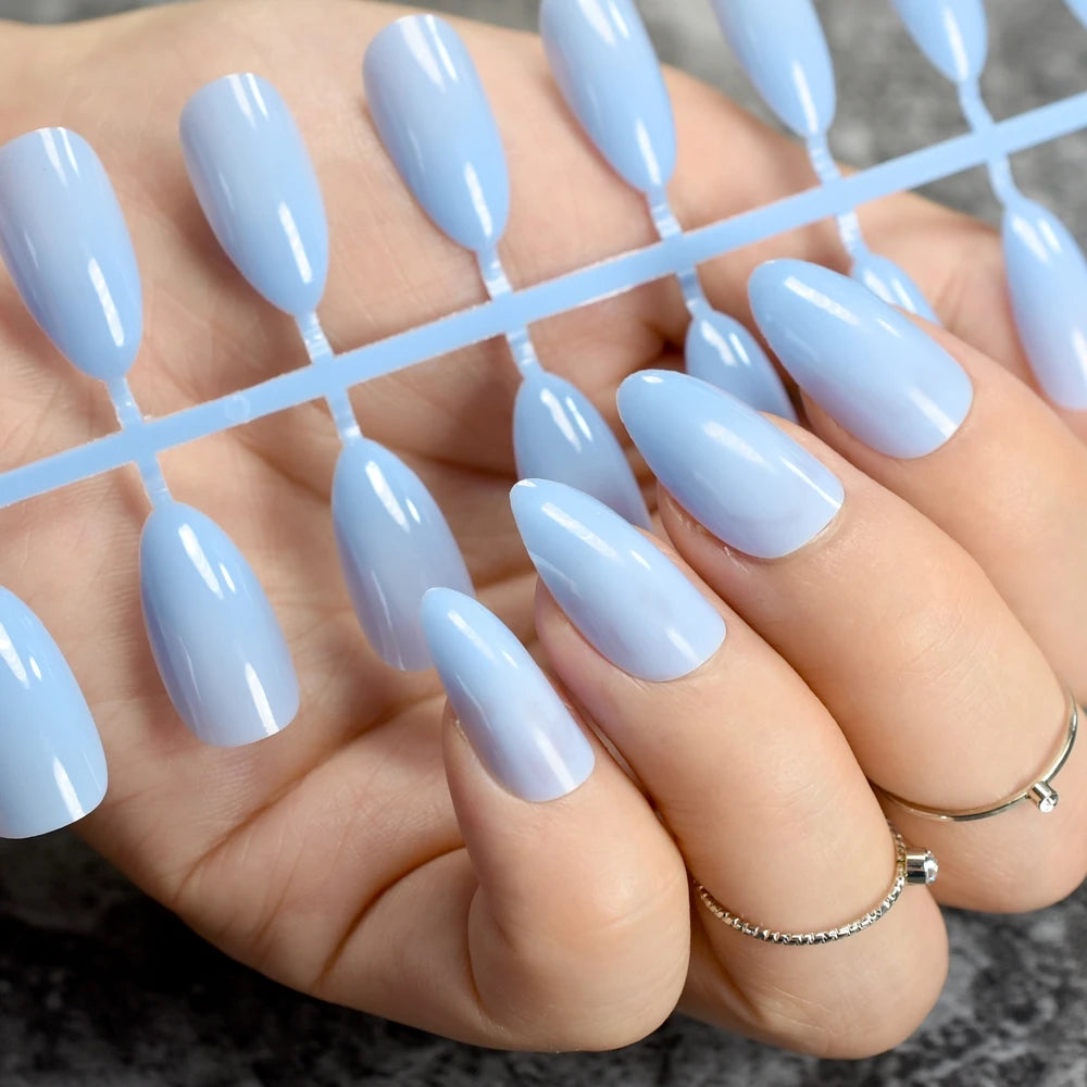 Lunro Sleek Stiletto Set – Light Brown Press-On Nails | Fashion DIY Kit